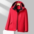 thumbnail image 2 of Lovzfmll Manteau de Pluie pour Homme à Capuche Résistant à l'Eau Coupe-Vent Sport de Plein Air Rouge, TP, 2 of 5