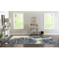 thumbnail image 4 of Aspire Wool Floral Ivory & Navy 8' x 11' Area Rug, 4 of 5