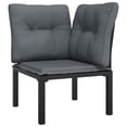 thumbnail image 2 of vidaXL 6 Piece Garden Lounge Set Black and Grey Poly Rattan, 2 of 5