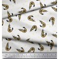 thumbnail image 3 of Soimoi Rayon Fabric Circle,Dot & Prawns Ocean Decor Fabric Printed Yard 56 Inch Wide, 3 of 4