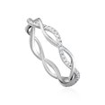 thumbnail image 2 of Luxury Designs Sterling Silver Cubic Zirconia Open Braid Ring, 2 of 2