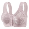 thumbnail image 1 of Lenpel Front Closure Bras for Women Plus Size Comfort Wireless Lace Full Coverage Push up Bralettes Supportive Everyday Bras, 1 of 2