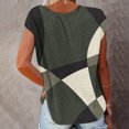 thumbnail image 2 of Blouses à Manches Courtes pour Femmes Mode Femmes Mode Manches Courtes Col Rond T-Shirt Imprimé Blouse Hauts Amples T-Shirts d'Été pour Femmes Hauts à Manches Courtes Femmes Blouse à Manches Courtes, 2 of 6