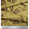 thumbnail image 3 of Soimoi Tissu Crêpe polyester Rouleau, Imprimé Pain de Blé et Sandwich au Mètre 52 Pouces de Large, 3 of 3
