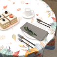 thumbnail image 4 of Blue Pumpkin Fall/Autumn Tablecloth Fall Leaf Round Tablecloth 60 Inch Thanksgiving Harvest Table Cloth for Farmhouse Kitchen Decor Polyester Fabric Autumn Table Cover for Party Outdoor Camping, 4 of 6