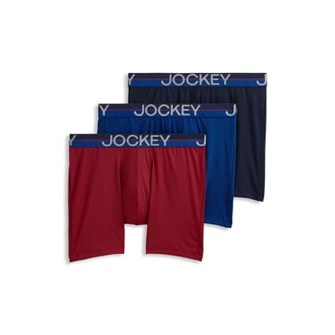 Jockey Men's Infinite Cool Microfiber Stretch 6" Boxer Brief - 3 Pack
