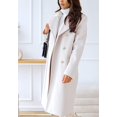 thumbnail image 4 of LinYooLi Manteau Caban à Double Boutonnage pour Femmes, Col Cranté, Hiver, Décontracté, Mélange de Laine, Long Shacket, 4 of 4