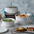 thumbnail image 3 of 8 Piece Round Casserole Dish Set with Lids - French White, 3 of 4