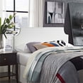 thumbnail image 2 of Hawthorne Collection Faux Leather Upholstered King Headboard in White, 2 of 4