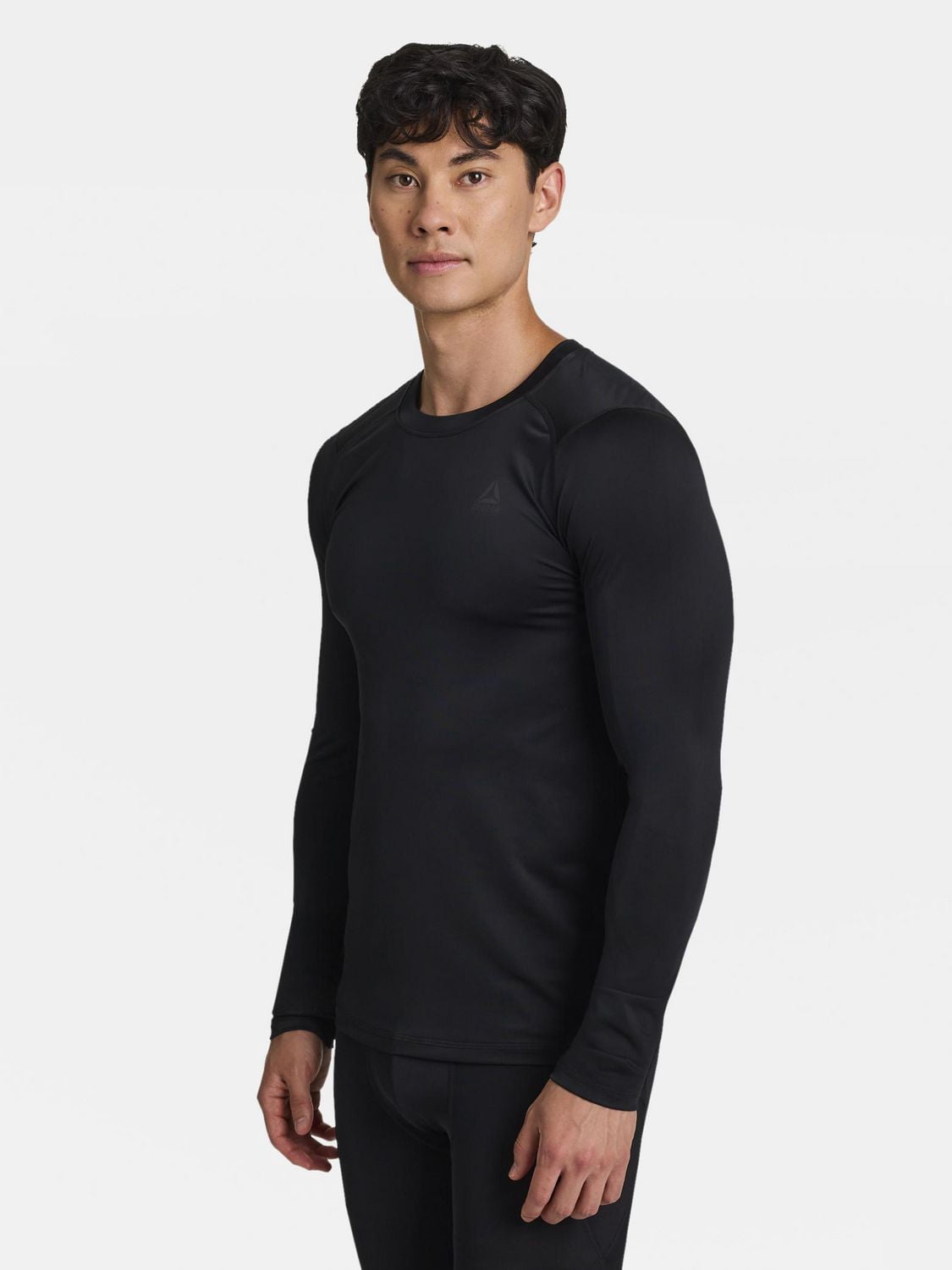 Reebok Haut de compression à manches longues et col rond pour homme