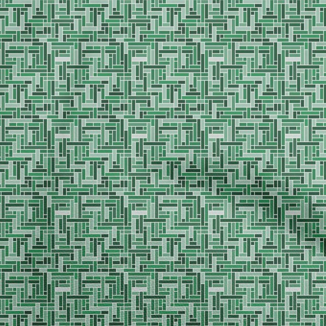 oneOone Cotton Flex Green Fabric Abstract Sewing Material Print Fabric By The Yard 40 Inch Wide