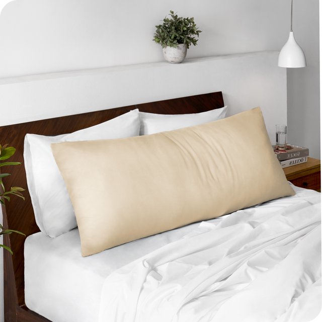 Bare Home Body Pillowcase - Zipper Closure - Ultra Soft - Double Brushed - Sand