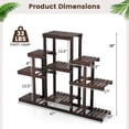 thumbnail image 3 of Gymax Étagère à Fleurs en Bois à 6 Niveaux Présentoir pour Plantes Étagère de Rangement Multifonctionnelle, 3 of 10