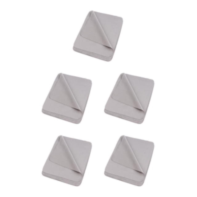 Decodeary 10 Pieces Microfiber Eyeglasses Camera Lens Cell Phones Cleaning Cloth Gray 5Set
