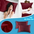 thumbnail image 2 of WIFKLSIIPG 2PCS Standard Size (20x26 inches) Satin Pillow Covers with Envelope Closure, 2 of 7