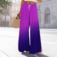 thumbnail image 2 of Sentmoon Athletic Pants for Women Plus Size Drawstring High Waist Womens Pants Casual with Pockets Loose Wide Leg Gradient Color Stretchy Running Pants Fall Comfy for Sports Practice S, 2 of 7
