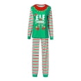 thumbnail image 2 of Family Matching Pajama Soft Cartoon Elf Printed Tops Striped Long Pants Parent-child Home Clothes, 2 of 6