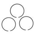 thumbnail image 3 of Air Compressor And Pump Accessories, High Performance 51 Piston Ring Durable  Tightness  For 0.17 Air Compressor For 51 Piston 1.1 For 1.5KW Motor 0.12, 3 of 8