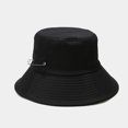 thumbnail image 3 of LinYooLi Large Bucket Hat Women Big-Brimmed Fisherman Hat Unisex Pure Color Basin Caps with Adjustable Chin Strap Pin Decorate, 3 of 8