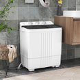 thumbnail image 2 of Gymax Portable Washing Machine 20 lbs Twin Tub Laundry Washer 12 lbs Washer, 2 of 10