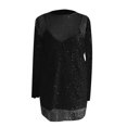 thumbnail image 3 of WILLBEST Robes pour Femmes Assemblage Jupe à Sequins pour Femmes Grandes et Petites Perles Robe à Bretelles en Maille Transparente Deux Pièces, 3 of 7