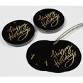 thumbnail image 4 of Inkdotpot Happy Holiday Bottle Tag Real Gold Foil Favor Hang Tags 100 Pack, 4 of 6