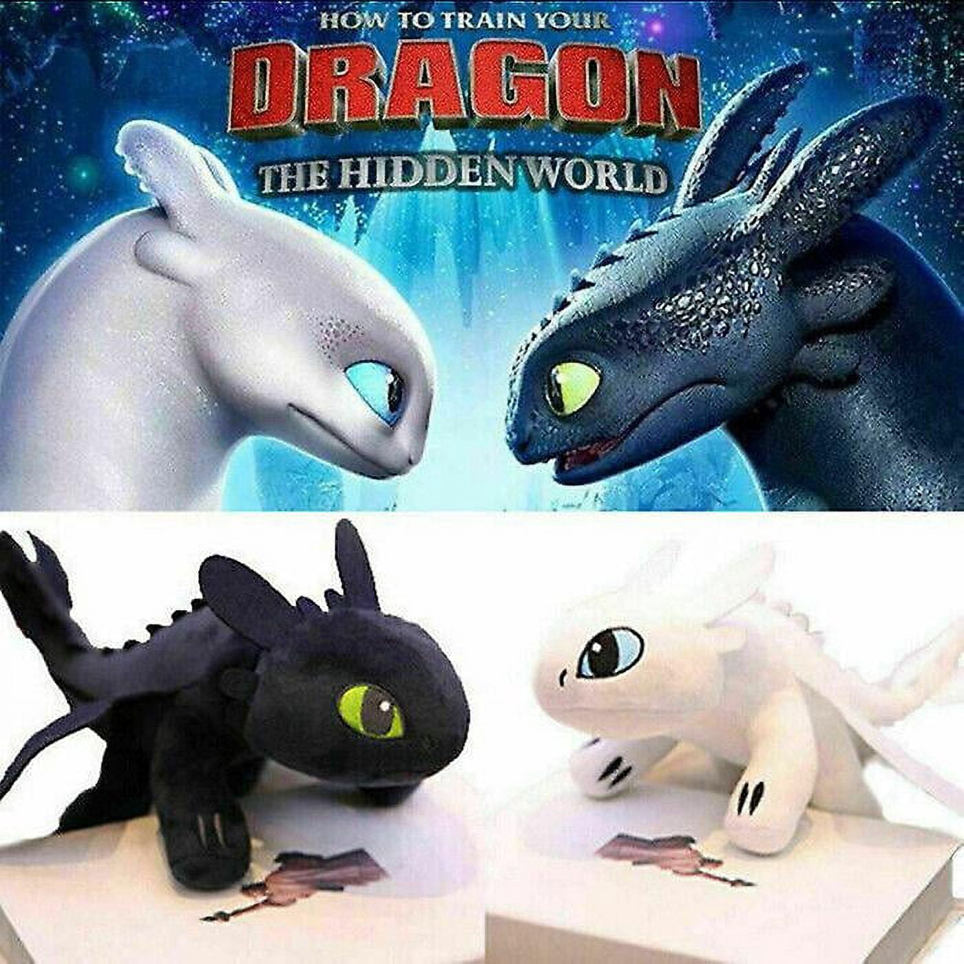 35cm How to Train Your Dragon 3 Toothless Plush Toys Night Light Fury Kids Dolls-Vinsniv