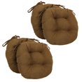 thumbnail image 1 of Coussins de Chaise Ronds Capitonnés en Microsuède Uni de 16 Po (Ensemble de 4), 1 of 2