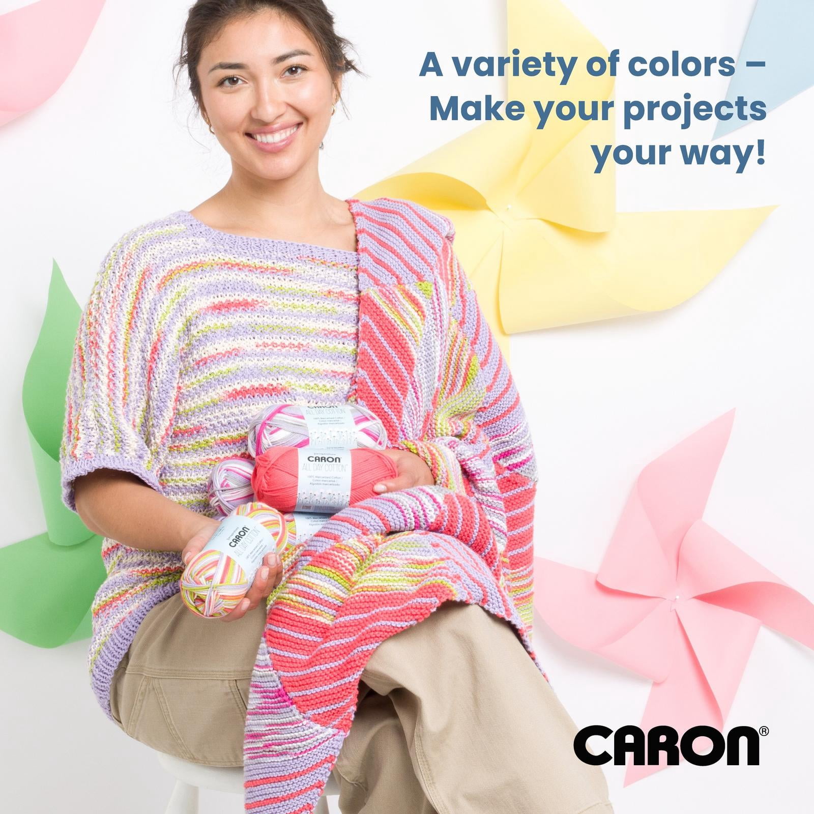Caron® All Day Cotton™ #4 Worsted (Medium) Cotton Yarn, 3.5oz/100g 173 Yards
