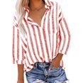 thumbnail image 1 of Xihbxyly Hauts Grande Taille pour Femmes Manches 3/4 Mode Féminine Décontractée Imprimé Manches Courtes Col Rond Chemisiers Chemises Offres Hebdomadaires, 1 of 7