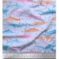 thumbnail image 1 of Soimoi Rayon Fabric Bubbles & Fish Ocean Print Fabric by The Yard 42 Inch Wide, 1 of 2