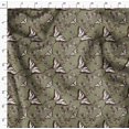 thumbnail image 4 of Soimoi Green Poly Georgette Fabric Flower & Butterfly Print Fabric by Yard 42 Inch Wide, 4 of 5