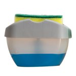 POINTERTECK Press Soap Dispenser with Sponge Dishwashing Liquid Container Kitchen Dishwasher