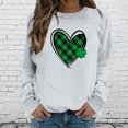thumbnail image 1 of 2023 Chandail Surdimensionné pour Femmes Chemises Unies Col Rond Manches Longues Hauts Imprimés Blouse Régulière Coupe Ample Hauts pour Femmes, 1 of 4