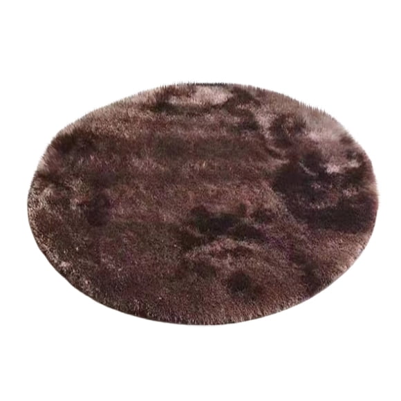 Round Tie-dyed Silk Wool Carpet Home Bedroom Living Room Coffee Table Blanket Computer Chair Mat Easy To Care 60cm