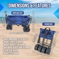 thumbnail image 3 of Mac Sports Collapsible Folding All Terrain Outdoor Beach Utility Wagon Cart, 3 of 10