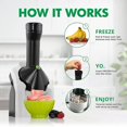 thumbnail image 3 of 200w Home Ice Cream Maker Fruit Soft Serve Maker Energy-Saving Electronic Ice Cream Machine Silver EU Plug, 3 of 5