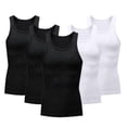 thumbnail image 2 of TIMIFIS Mens Tank Top Undershirt Quickly Dry Compression Sleeveless Muscle A-Shirt Summer Casual Basic Workout Athletic Tank Top, 5 Pack, 2 of 8