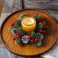 thumbnail image 1 of Candle Rings Wreaths Centerpiece Fall Table Decorations Holiday Party Decor For Christmas, Czzoypi Candle Rings Wreaths Centerpiece Fall, 1 of 7