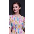 thumbnail image 4 of Bimba Rayon Colorful Feather Ladies Long Gown Boho Beach Cocktail Party Maxi SlitDress-XXX-Large, 4 of 6