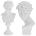 thumbnail image 1 of MasteelfCA 2pcs Mini Greek Bust Statues Adornment Decorative Resin Crafts Resin Sculpture, 1 of 8