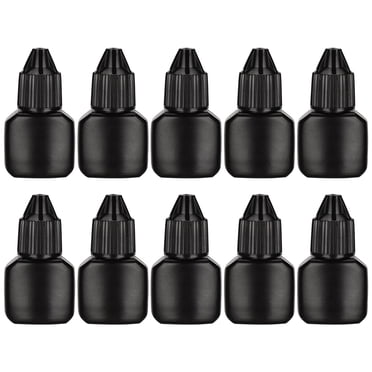 KAKOWELY 10 Ensembles Bouteille de Colle pour Cils de Greffage Vide Bouteilles Rechargeables Contenant Portable de Colle pour Cils pour la Maison et le Voyage (Bouteille + Bouteille + Bouchon de Bouteille pour Chaque Ensemble),2.17X"X1.18"X0.71 Pouces