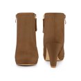 thumbnail image 5 of Unique Bargains Bottines à Plateforme à Bout Rond à Talon Épais pour Femme Brun (Taille 9), 5 of 5