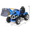 thumbnail image 2 of Costway Kids Ride On Excavator Truck 12V Battery Powered Front Loader Digger Blue, 2 of 10
