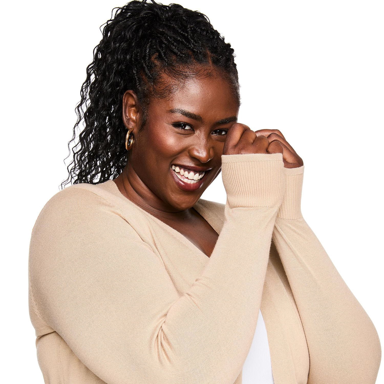Cardigan ouvert sur le devant Lane Bryant Plus pour femmes