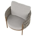 thumbnail image 4 of HOMETRENDS Steel Outdoor Jumbo Rope Club Chair with Cushions, Beige, 4 of 12