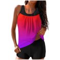 thumbnail image 3 of Sentmoon Womens Bikinis High Cut Modest Womens Bathing Suit Tummy Control Push Up High Waist with Print Oversized Womens Swimsuits Summer The Holiday for Confidence and Comfort, 3 of 6