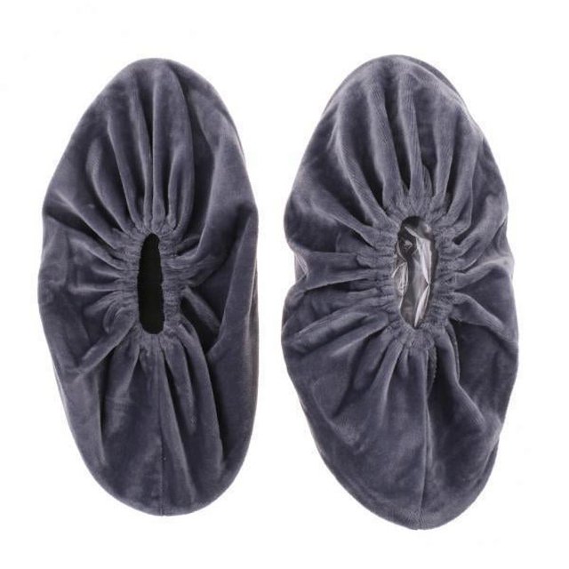 DYNWAVECA 6x 1 Paire Couvre-Chaussures, Grande Couverture pour les Chaussures - Non, Lavable, Réutilisable et Facile à Utiliser - Multi Usage - Différentes Couleurs - Gris, 30,2 X 1