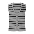 thumbnail image 4 of LOVZFMLL Tank Tops for Women's Casual Loose Cardigan Button Striped V-Neck Sweater, 4 of 7