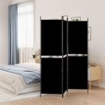 thumbnail image 1 of vidaXL 3-Panel Room Divider Black 150x200 cm Fabric, 1 of 5